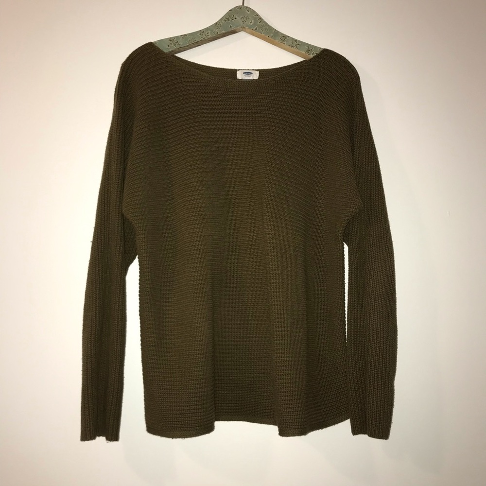 Old Navy Dark Olive Knit Sweater XL - EUC